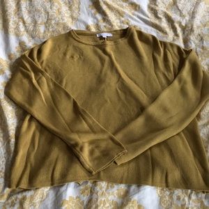 *SOLD* American Eagle Mustard Open Back Sweater